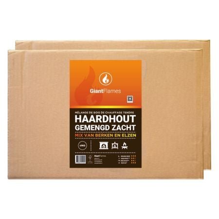 30 dozen Giant Flames haardhout gemengd zacht berken / elzen mix FSC